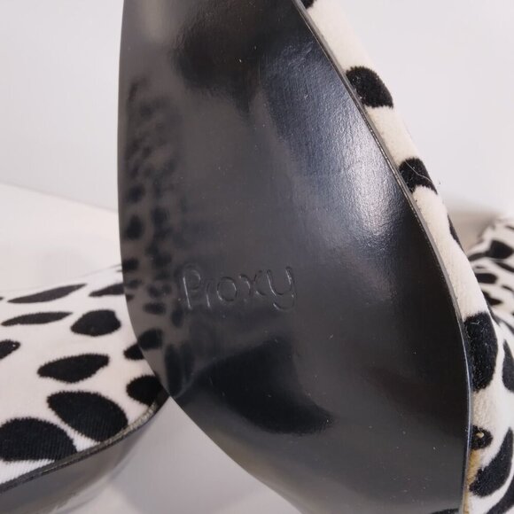 Proxy White and Black Fabric Stretch Animal Print Cowgirl Boots Size 7.5 - Picture 11 of 15